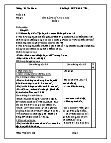 Thiết kế giáo án môn Tiếng Việt 5 - Tuần 10: Ôn tập - Trường TH Tân Phú A