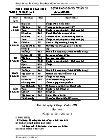 Thiết kế tổng hợp các môn học lớp 4 - Học kì II - Tuần 33